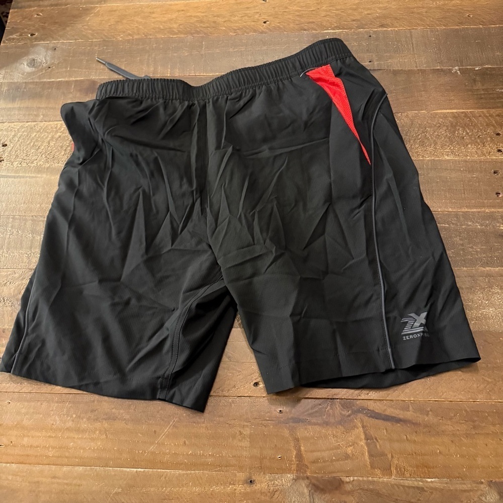 Zeroxposur Black and Red Men's swim Shorts